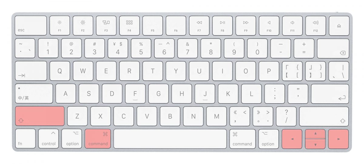 Mac 打字 技巧 選取文字 快捷鍵