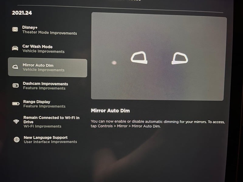 特斯拉 Tesla 更新 2021.24