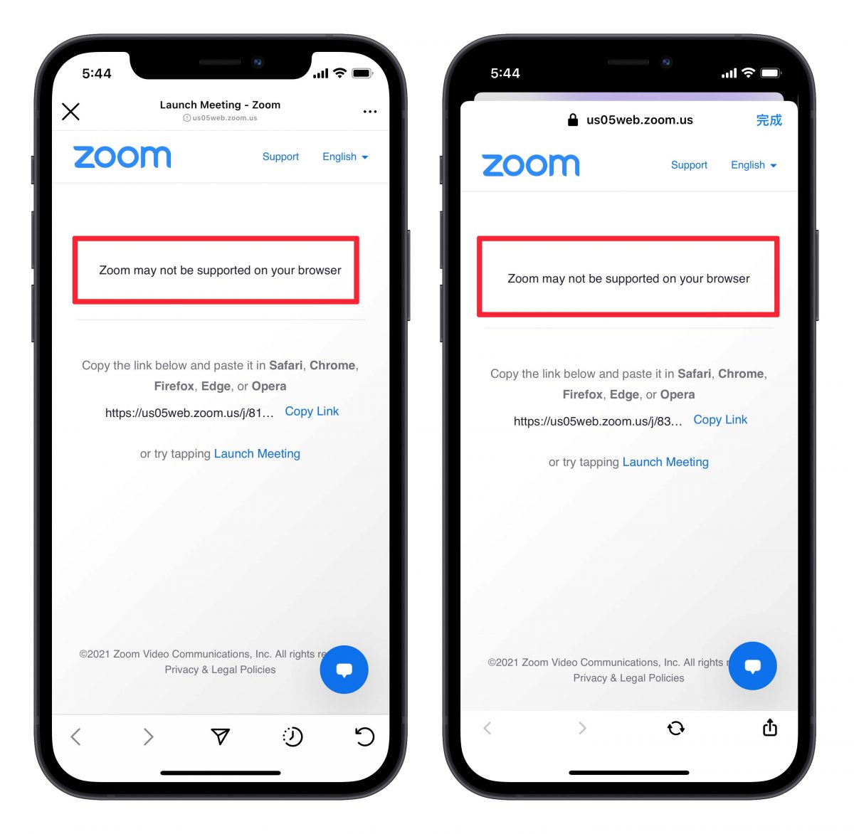 會議連結 Safari Google Meet Zoom