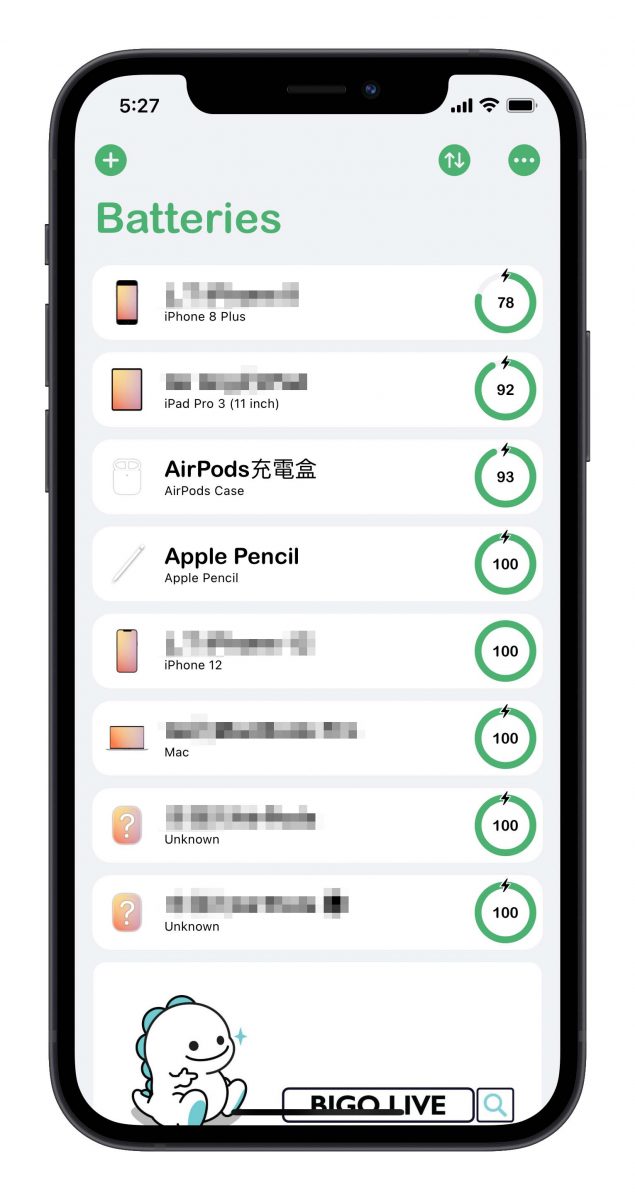 Cloud Battery 電量