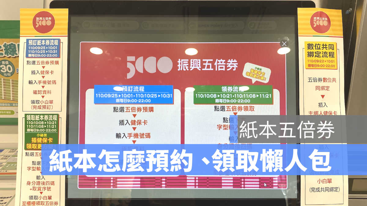 紙本五倍券 預約 領取