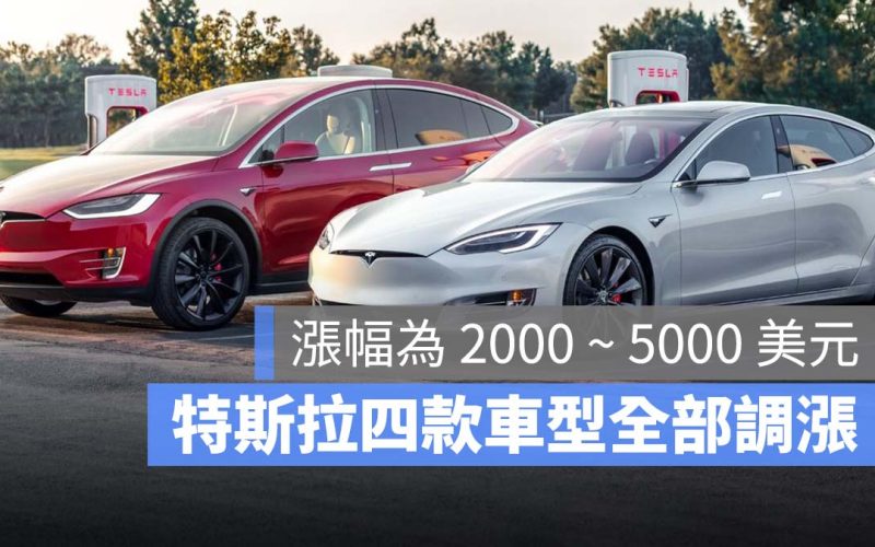 特斯拉 Tesla Model S Model X Model 3 Model Y 漲價