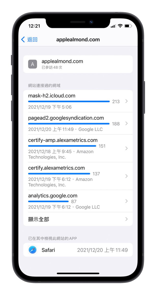 iPhone 隱私權報告