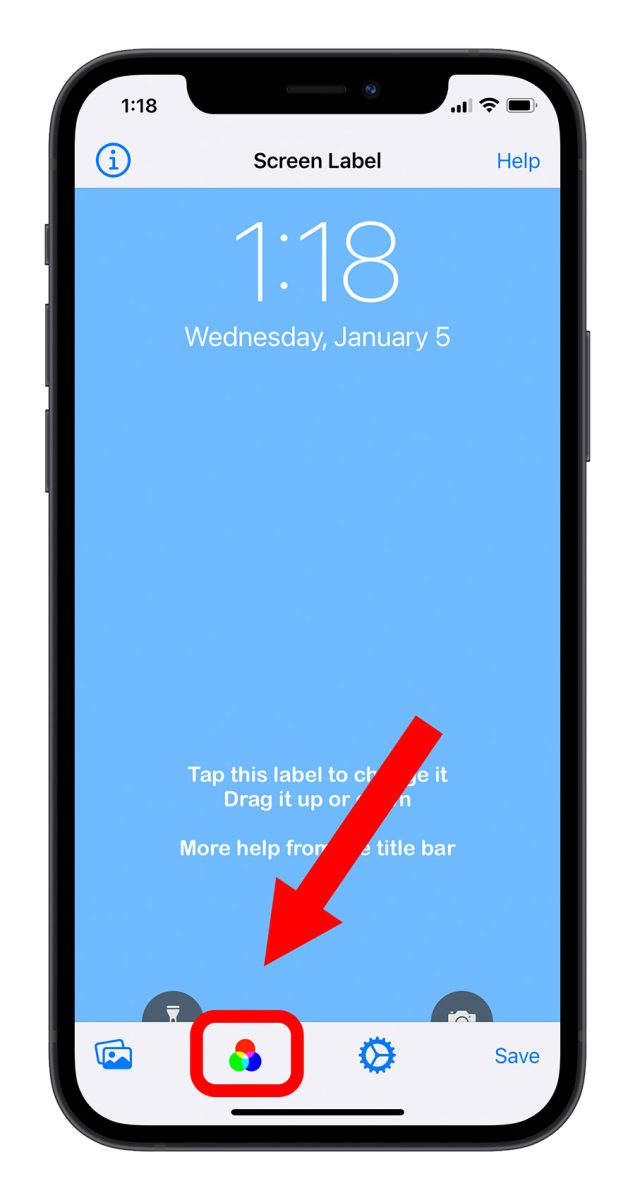 Screen Label iPhone 鎖定畫面 加入文字