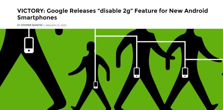 iPhone Google Pixel 關閉 2G