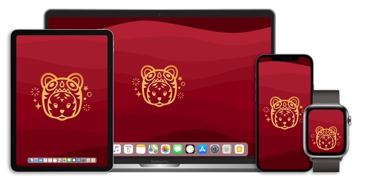 iPhone 桌布 虎年 Apple 