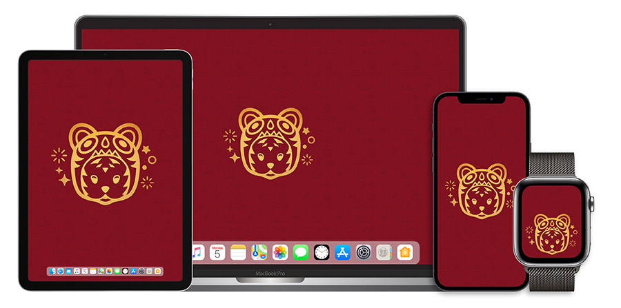 iPhone 桌布 虎年 Apple 