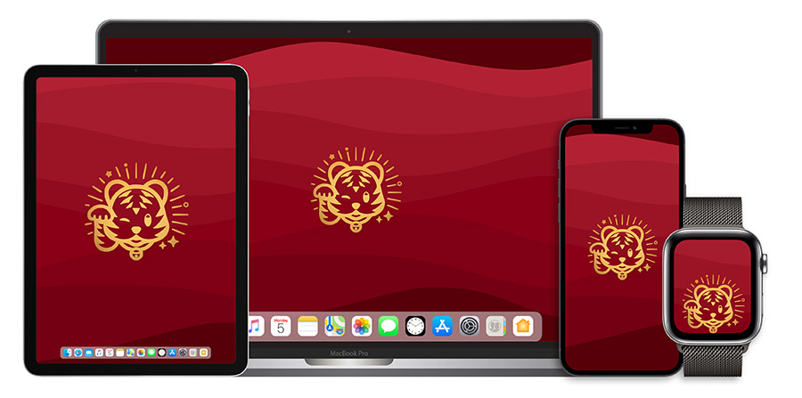 iPhone 桌布 虎年 Apple 