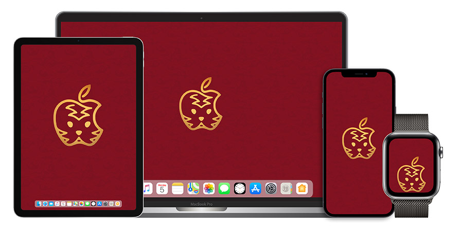 iPhone 桌布 虎年 Apple 