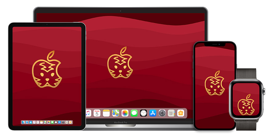 iPhone 桌布 虎年 Apple 