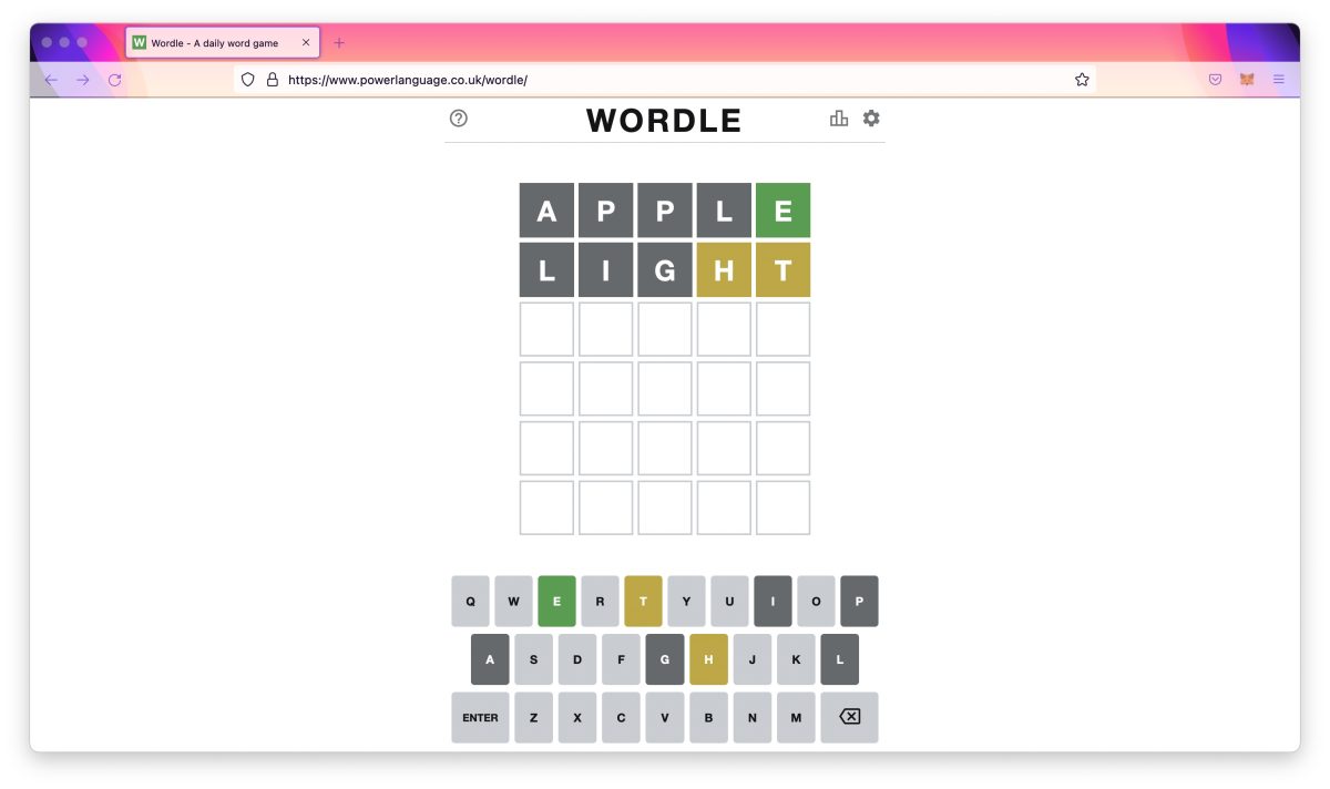 Wordle 猜字遊戲 紐約時報