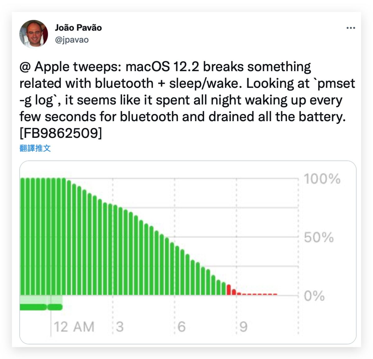 macOS 12.2 耗電異常 藍牙