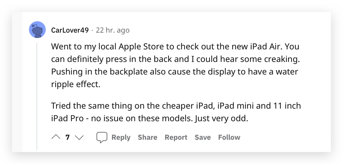 iPad Air 5 機身 異音 災情