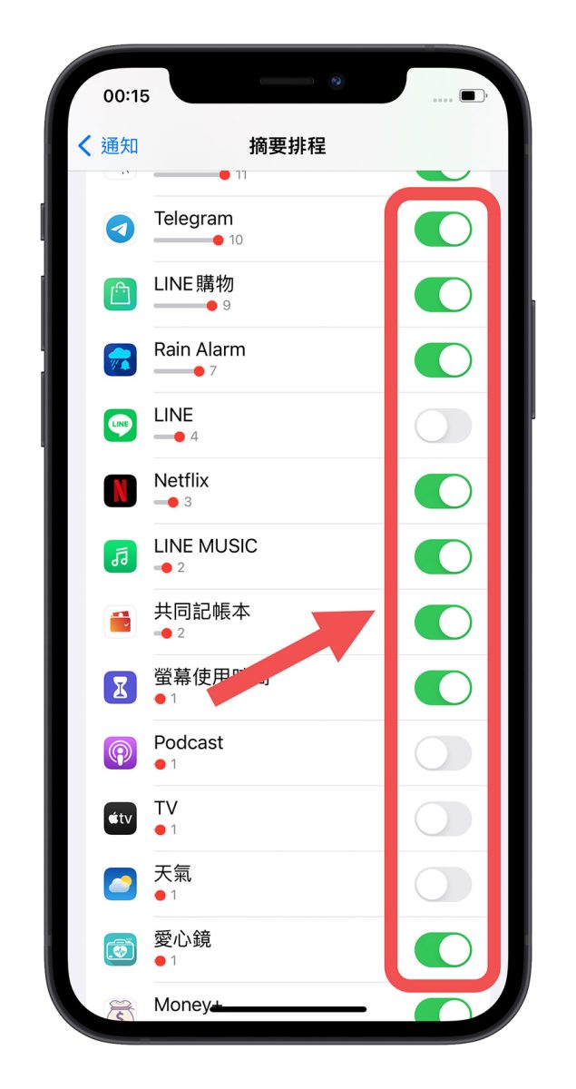 通知摘要 iPhone