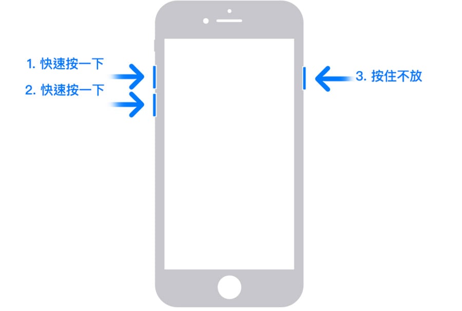 iPhone 強制重新啟動