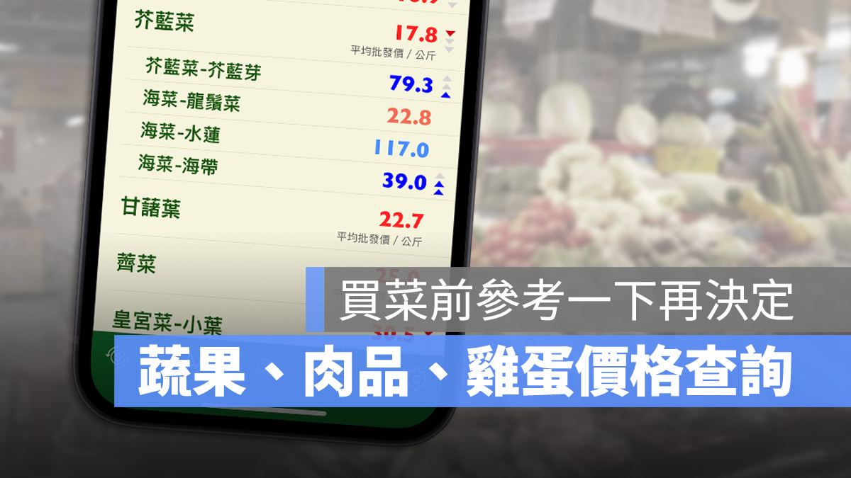蔬菜 水果 肉類 App 查詢
