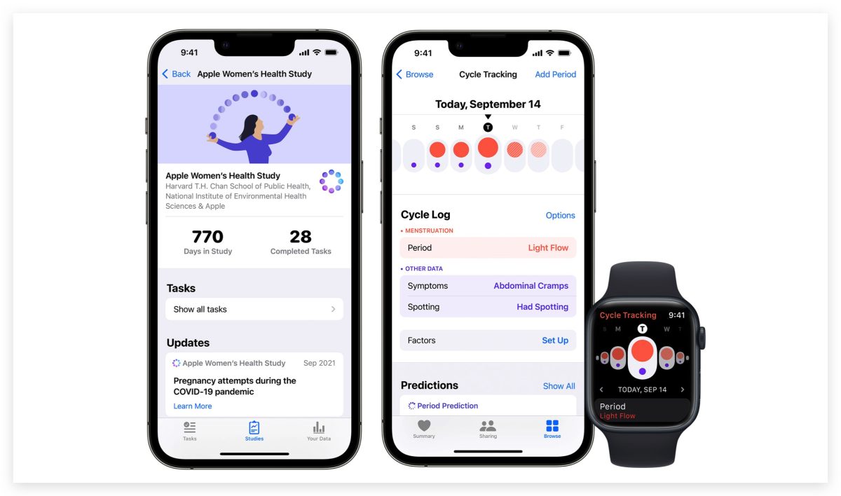 watchOS 9 女性健康