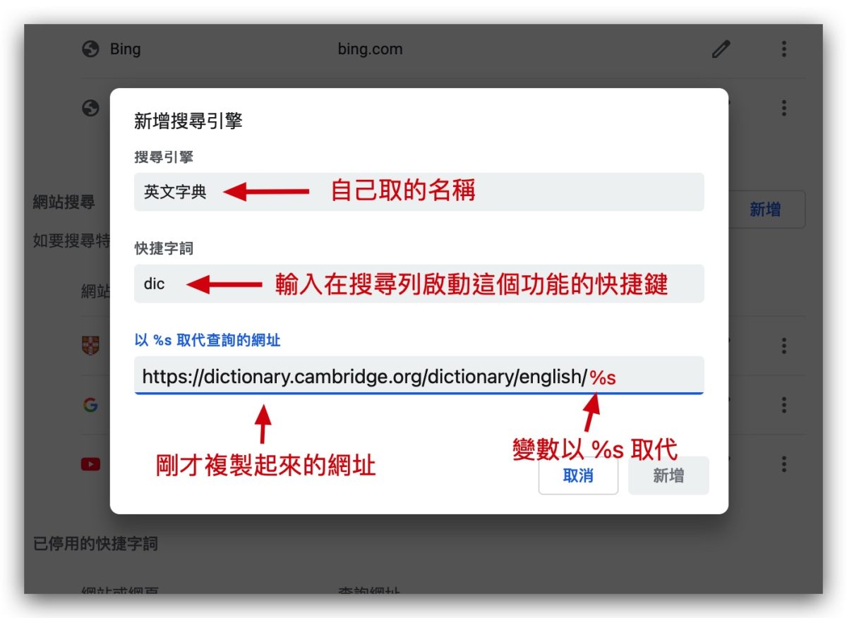 Google Chrome 自定義網址列功能 小技巧