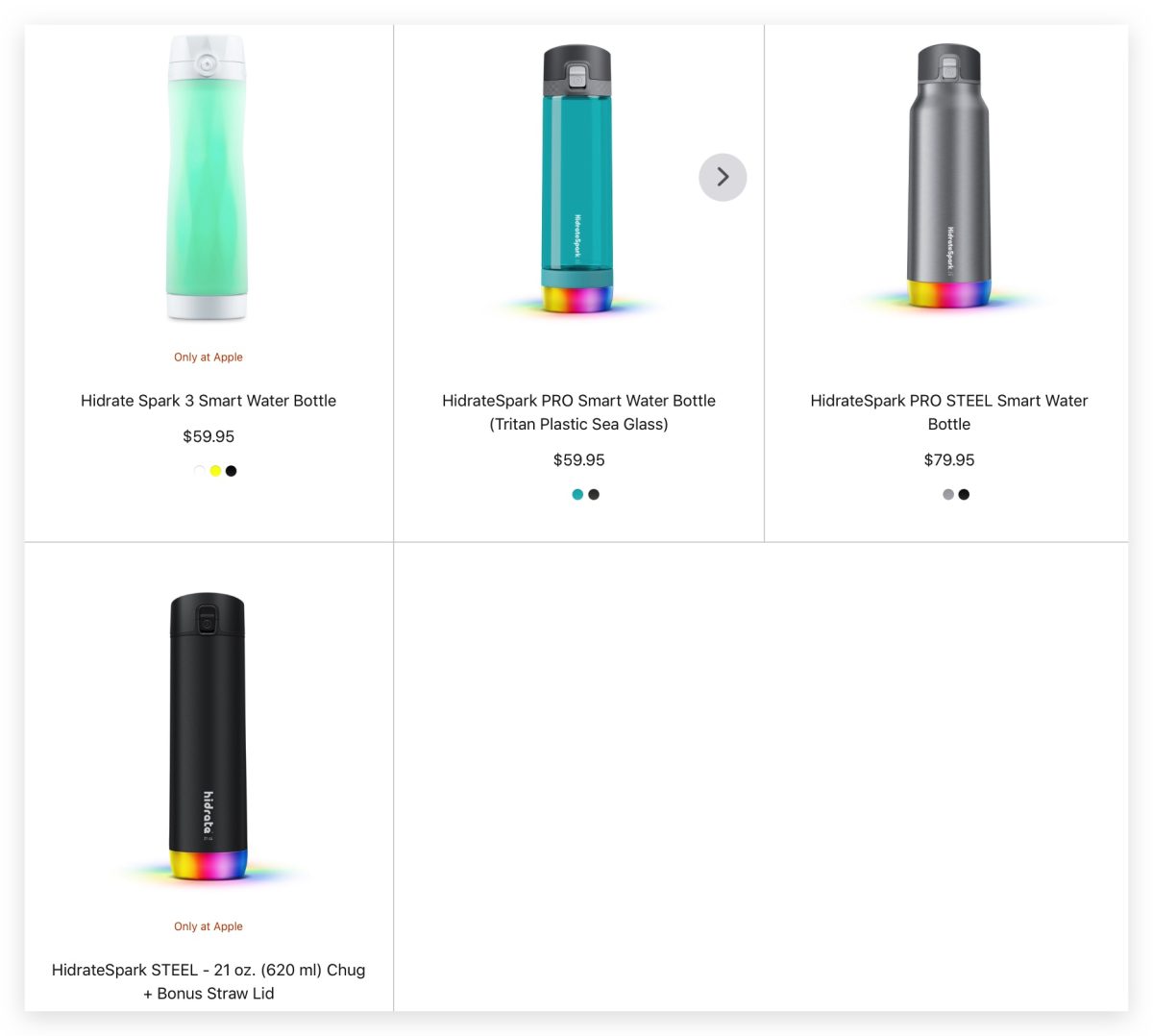 Apple HidrateSpark 智慧水壺