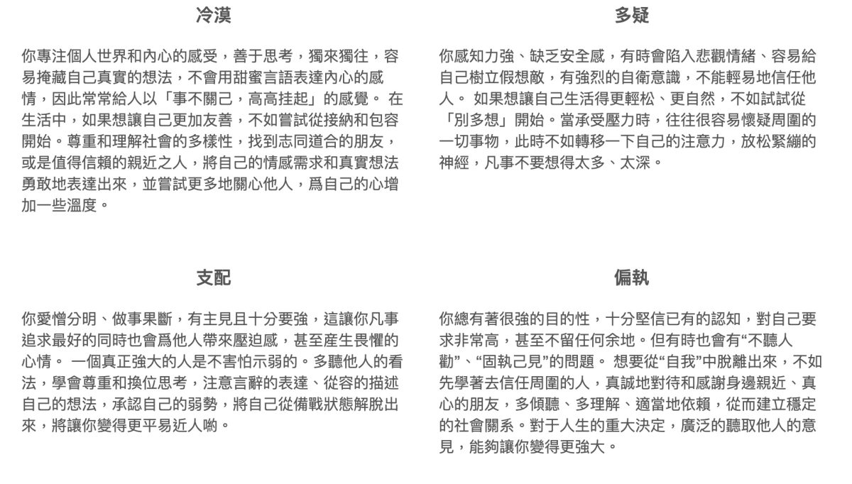 社交負面人格 心理測驗