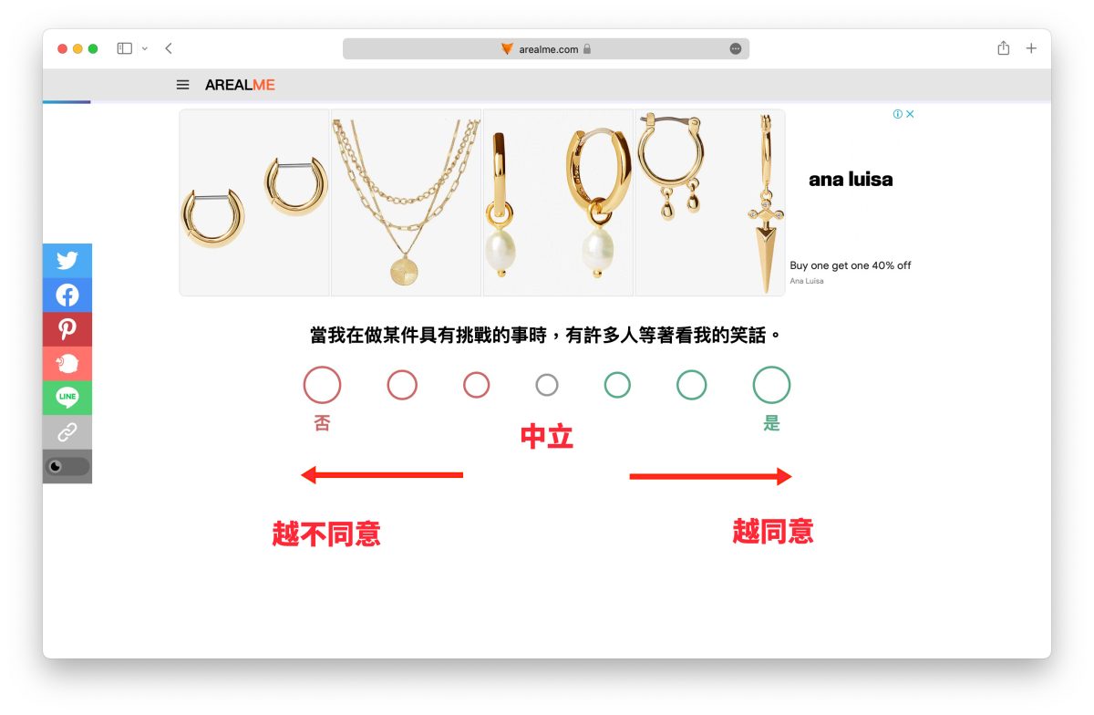 社交負面人格 心理測驗