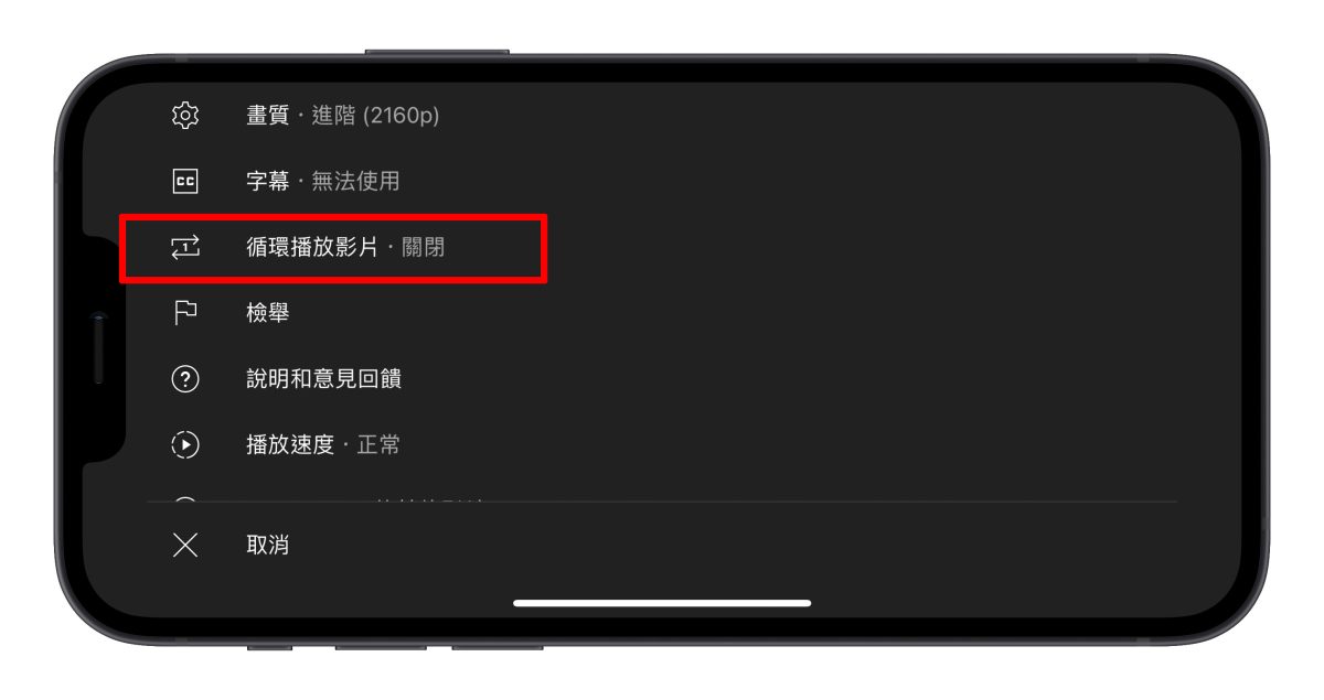 YouTube 重播次數