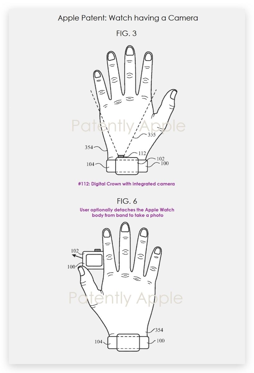 Apple Watch 專利設計 相機
