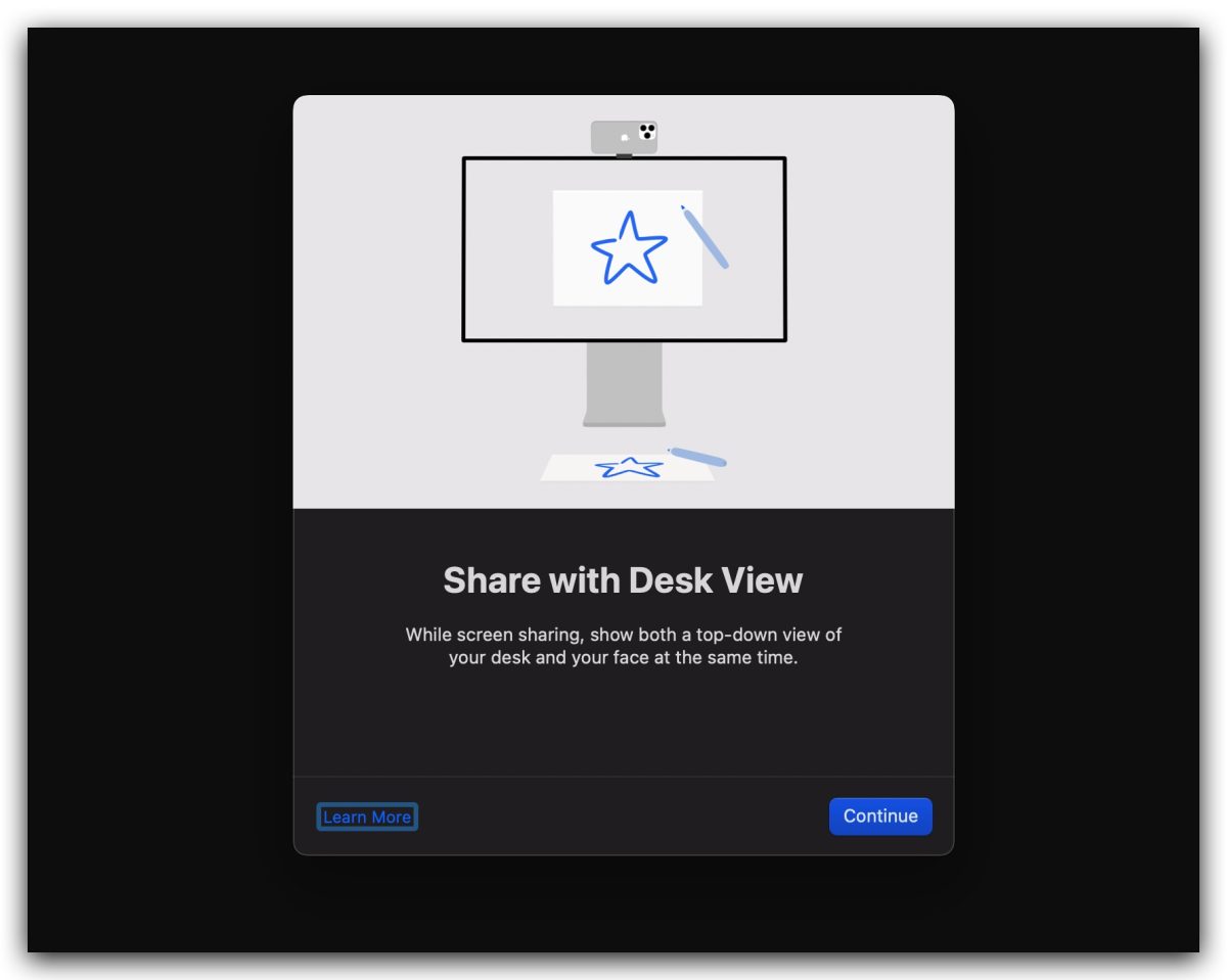 macOS 13 Desk View FaceTime 視訊