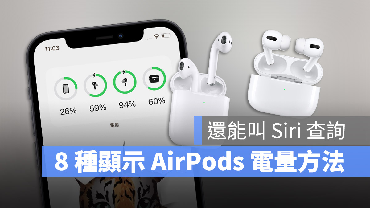 AirPods AirPods Pro 充電盒 電量查詢
