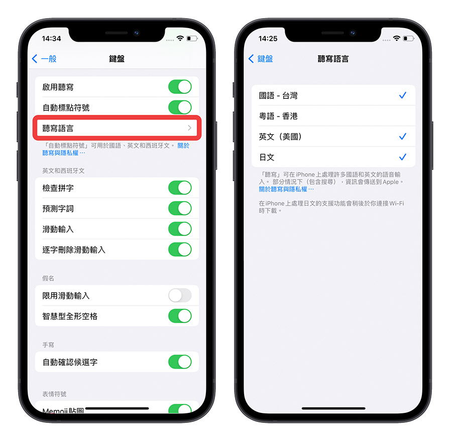 iOS 16 聽寫功能 開啟 設定 介紹