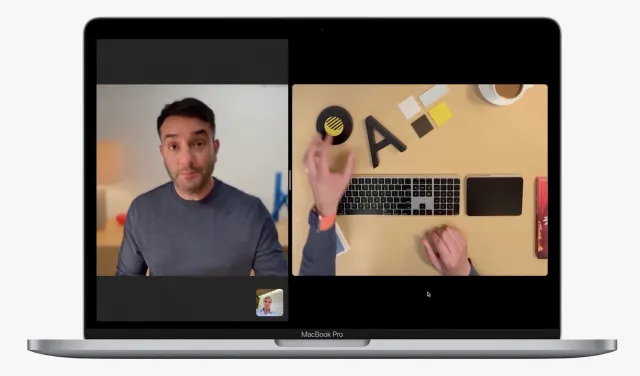 macOS 13 Desk View FaceTime 視訊