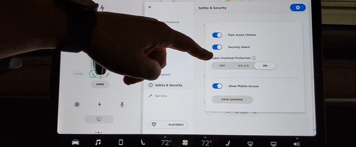 特斯拉 Tesla 車廂過熱保護