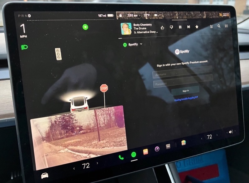 特斯拉 Tesla 盲點偵測 盲點相機畫面