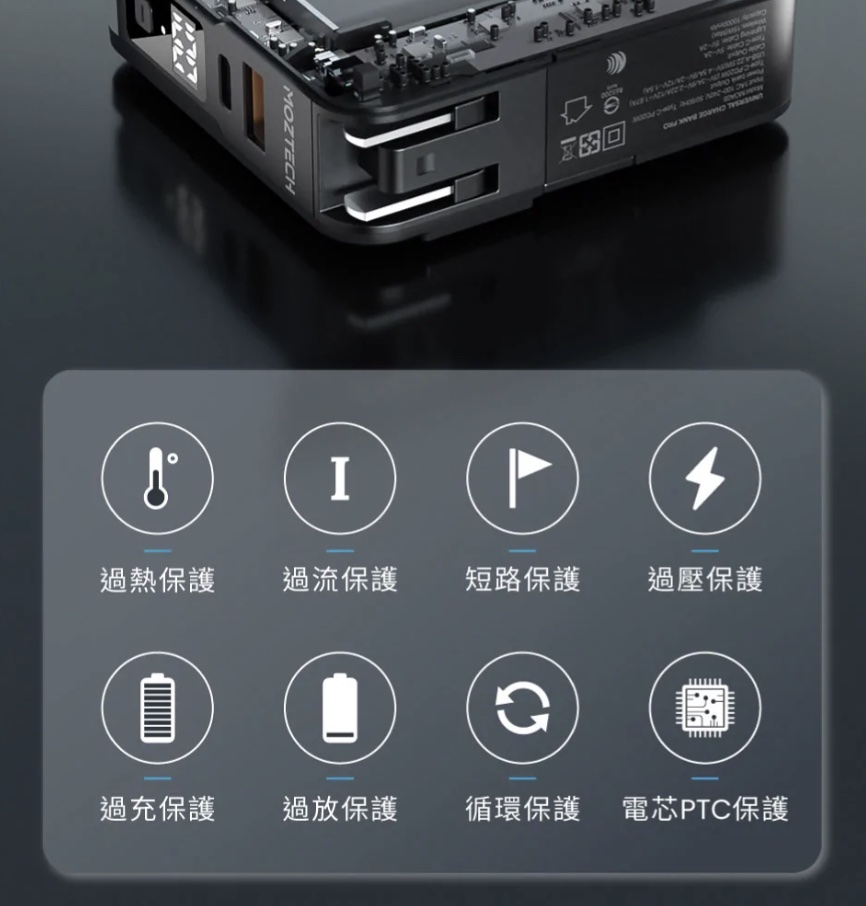 MOZTECH 五合一 行動電源
