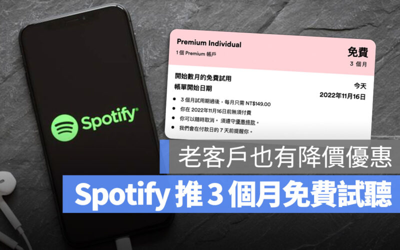 Spotify Premium 3 個月試用