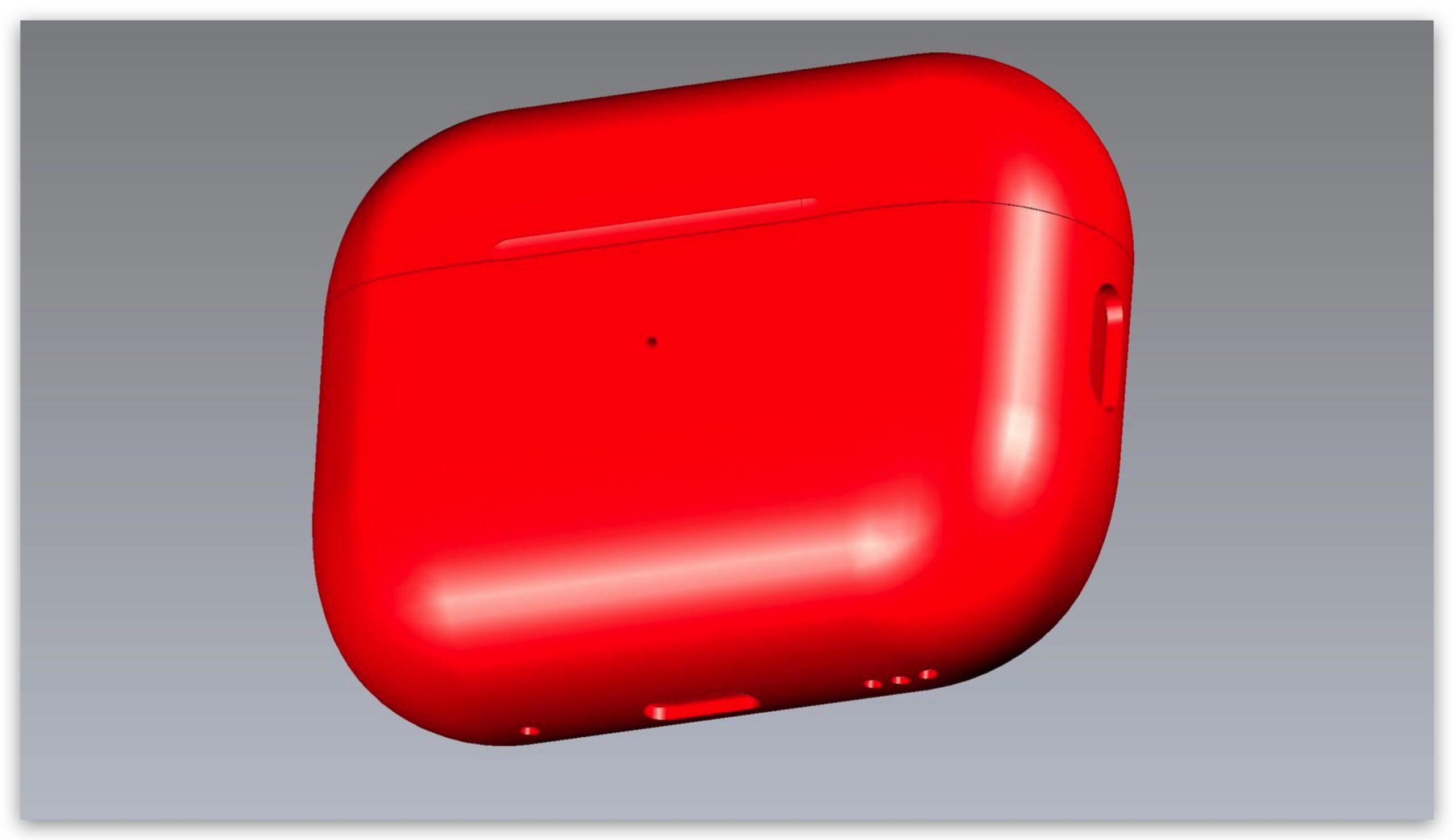AirPods Pro 2 CAD 渲染圖 充電盒