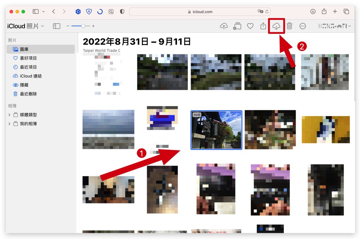 iCloud 照片 下載 雲端照片