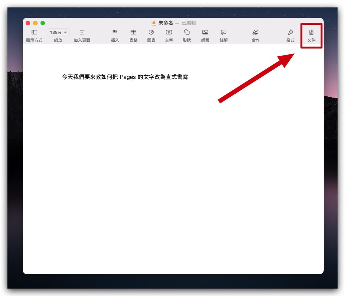 Pages 文字 直式 數字 橫式 水平 旋轉文字