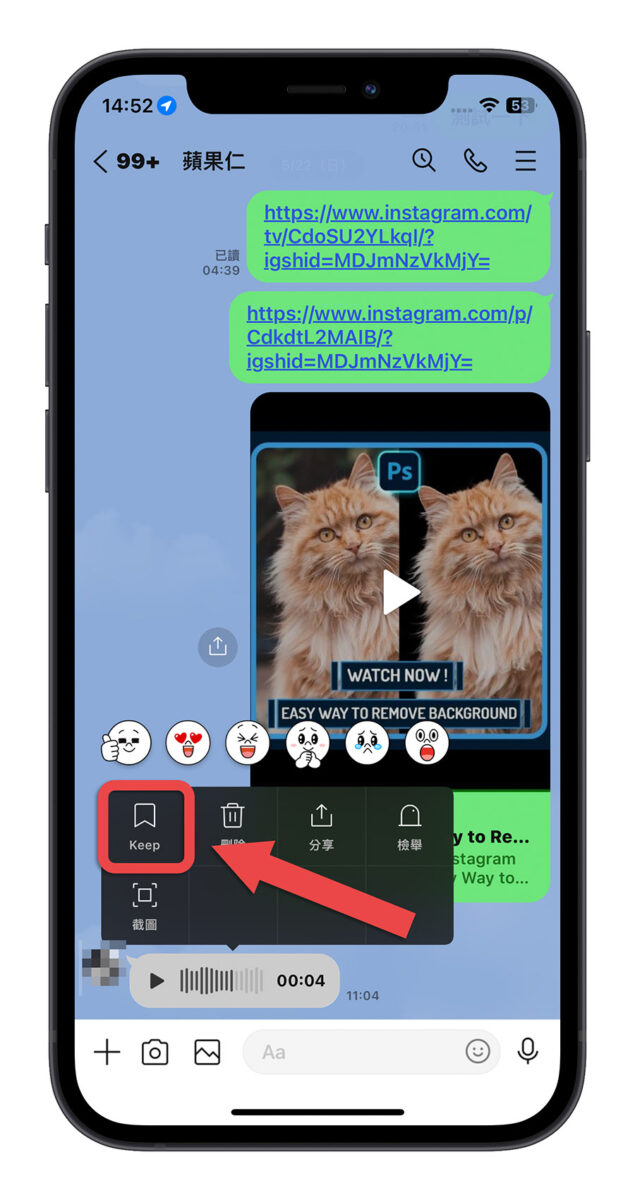 LINE 語音訊息 下載