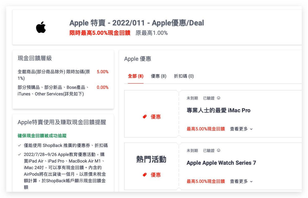 雙 11 ShopBack iPhone Mac AirPods Pro 2