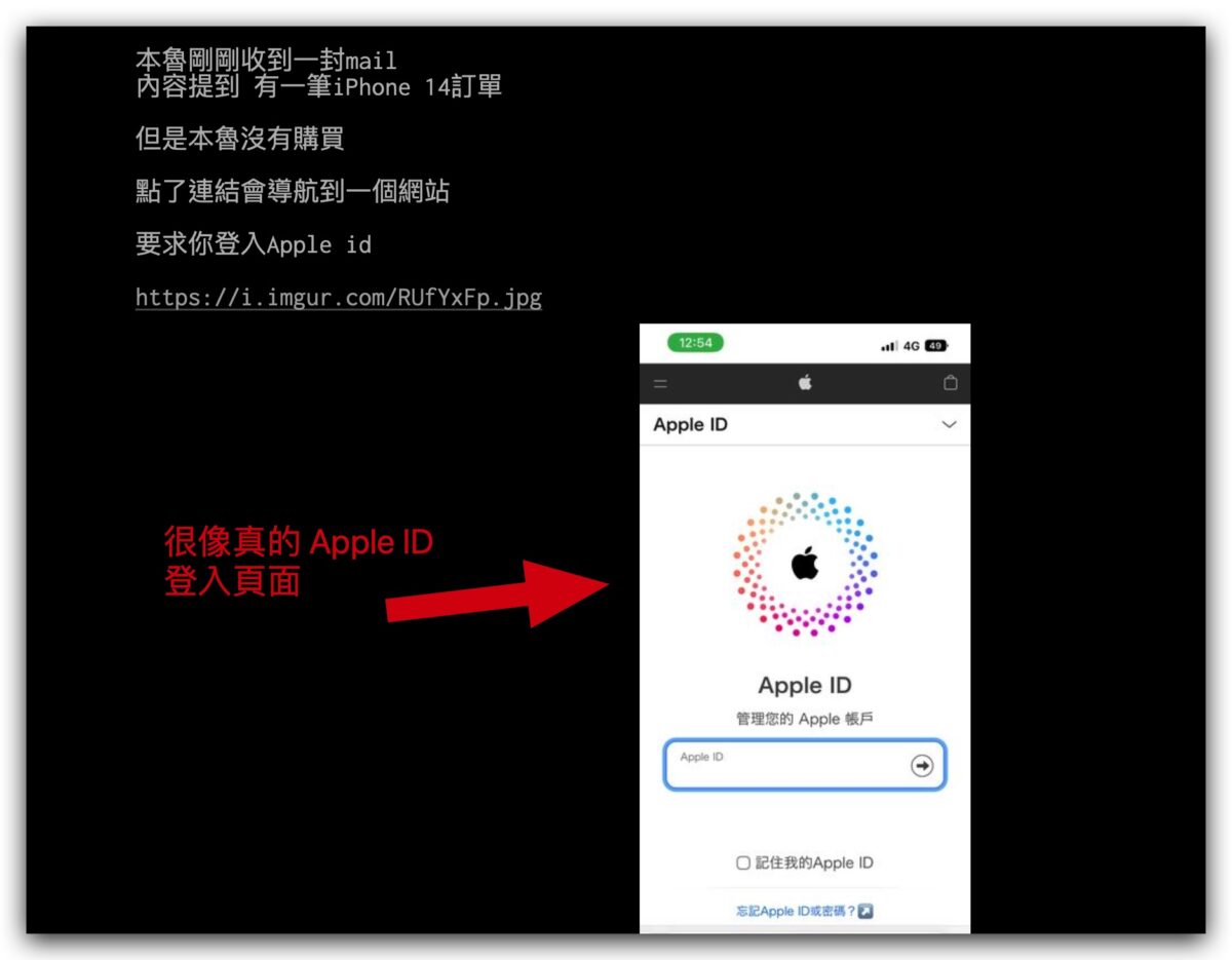 Apple ID 詐騙 釣魚 盜帳號