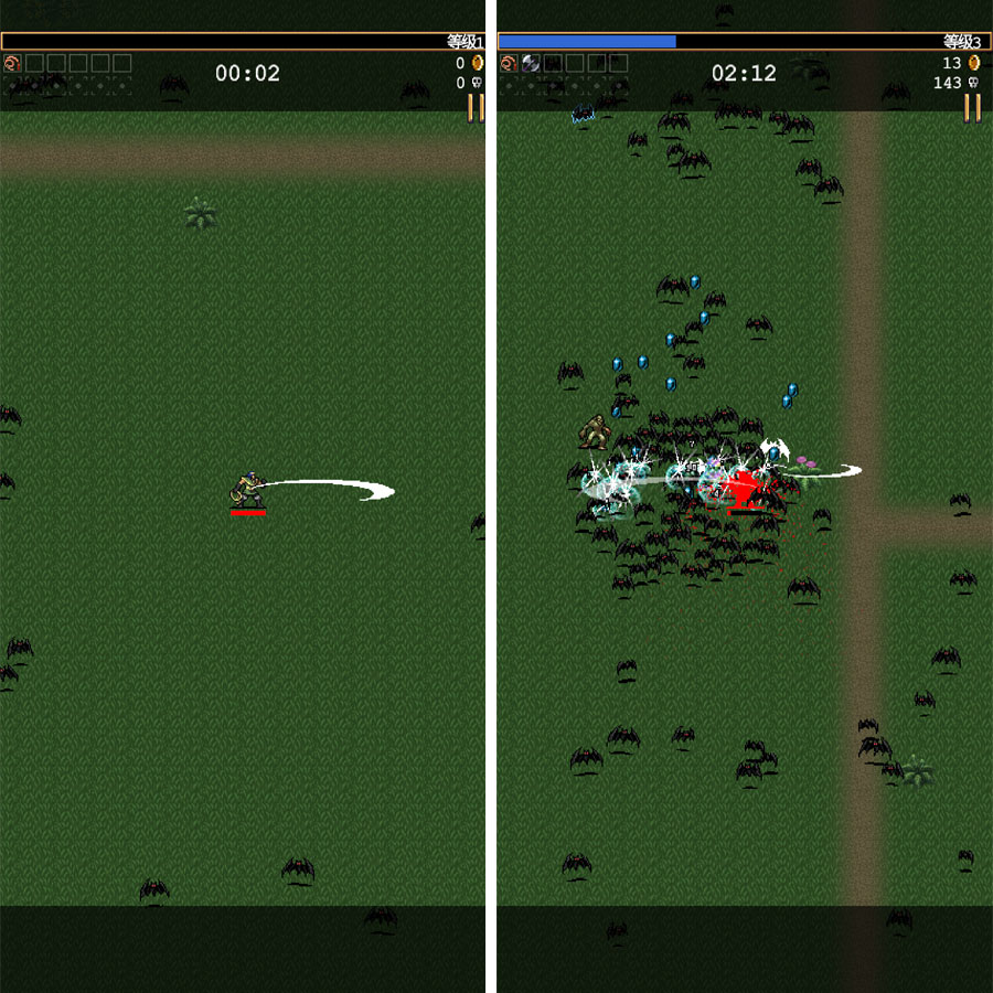 吸血鬼倖存者 VampireSurvivors 彈幕 RPG手遊 Roguelite