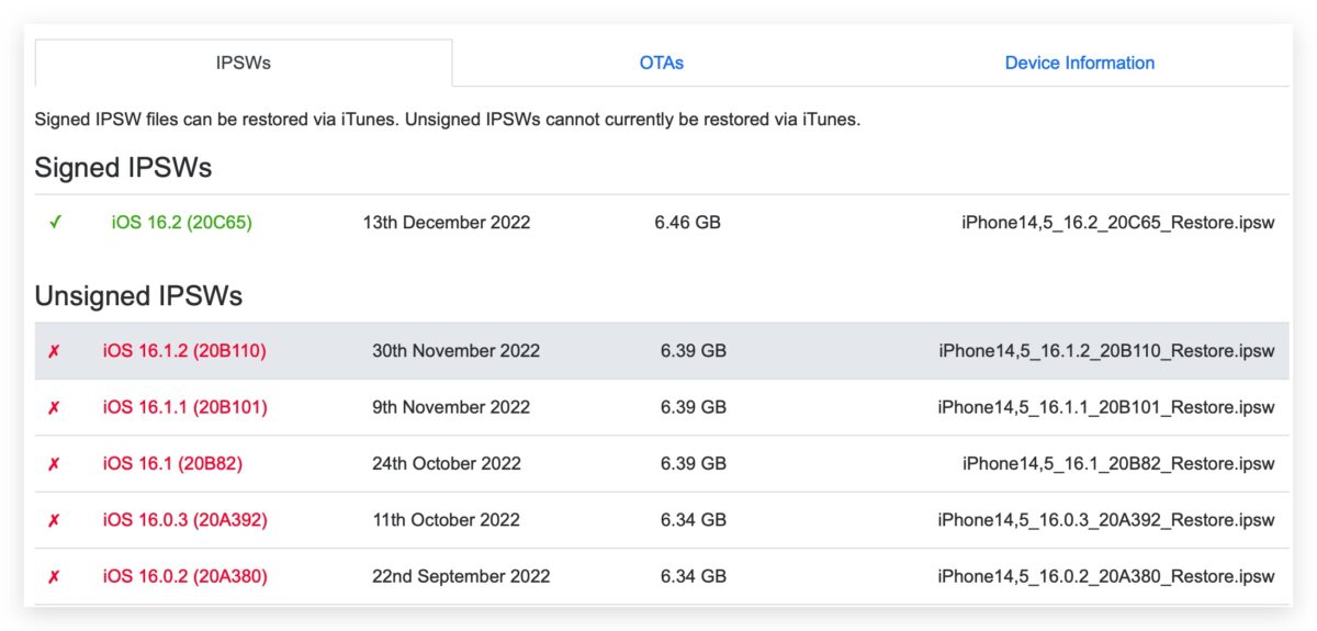 iOS 16.1.2 iOS 16.2 認證通道 關閉 降版 降級