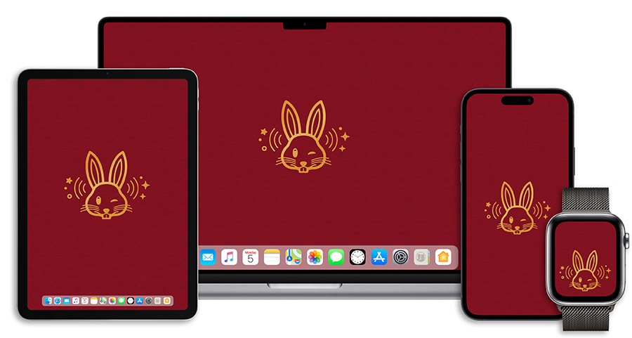Apple 兔年桌布 LOGO iPhone