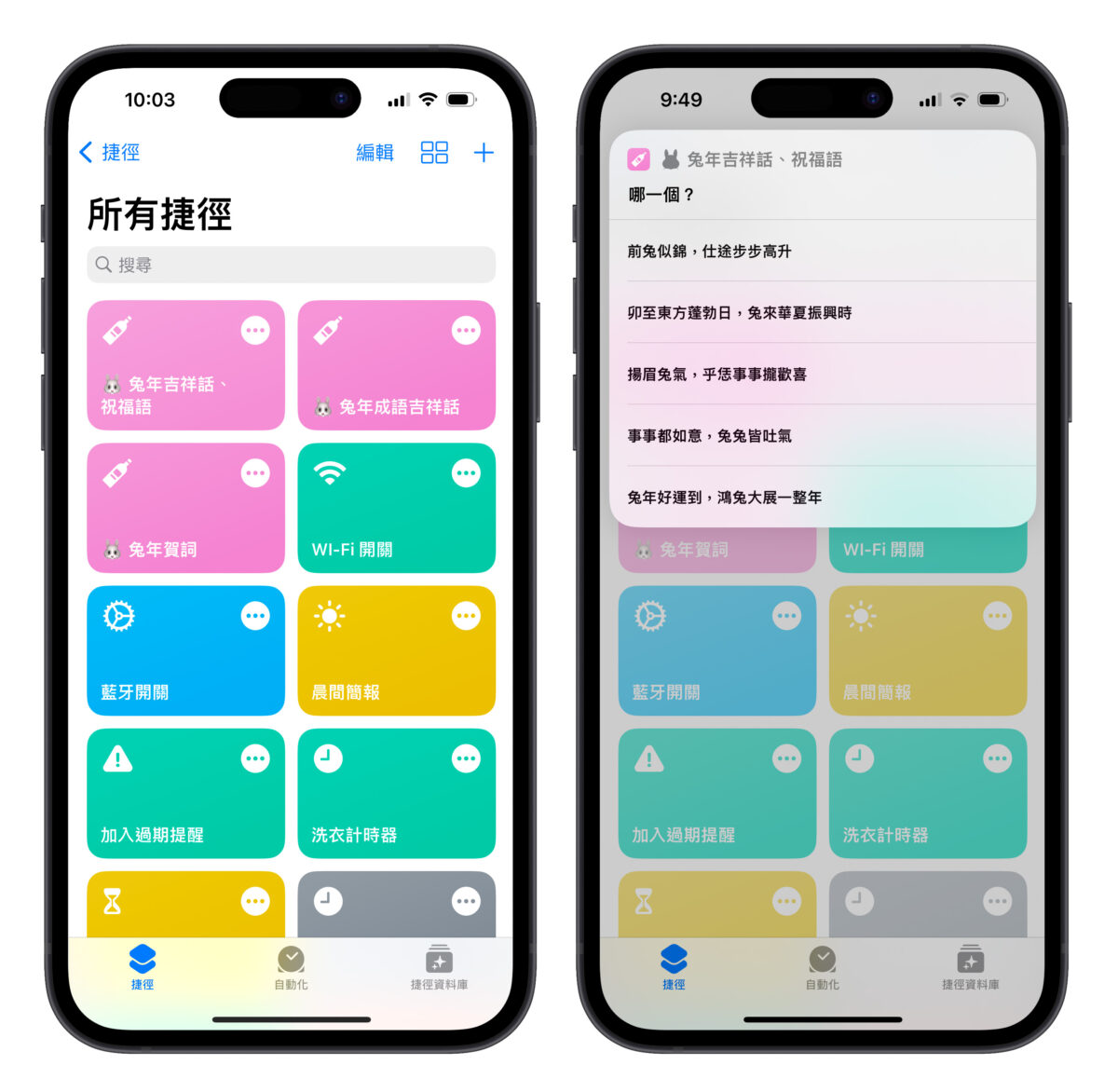 兔年吉祥話 兔年賀詞 吉祥話產生捷徑 捷徑 iPhone
