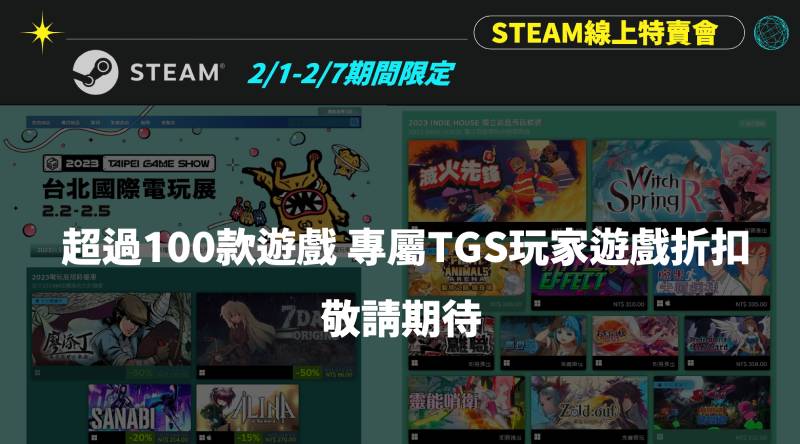 【台北國際電玩展】250款遊戲熱鬧登場  主機、電競品牌大廠強勢展出 STEAM遊戲特賣 玩家