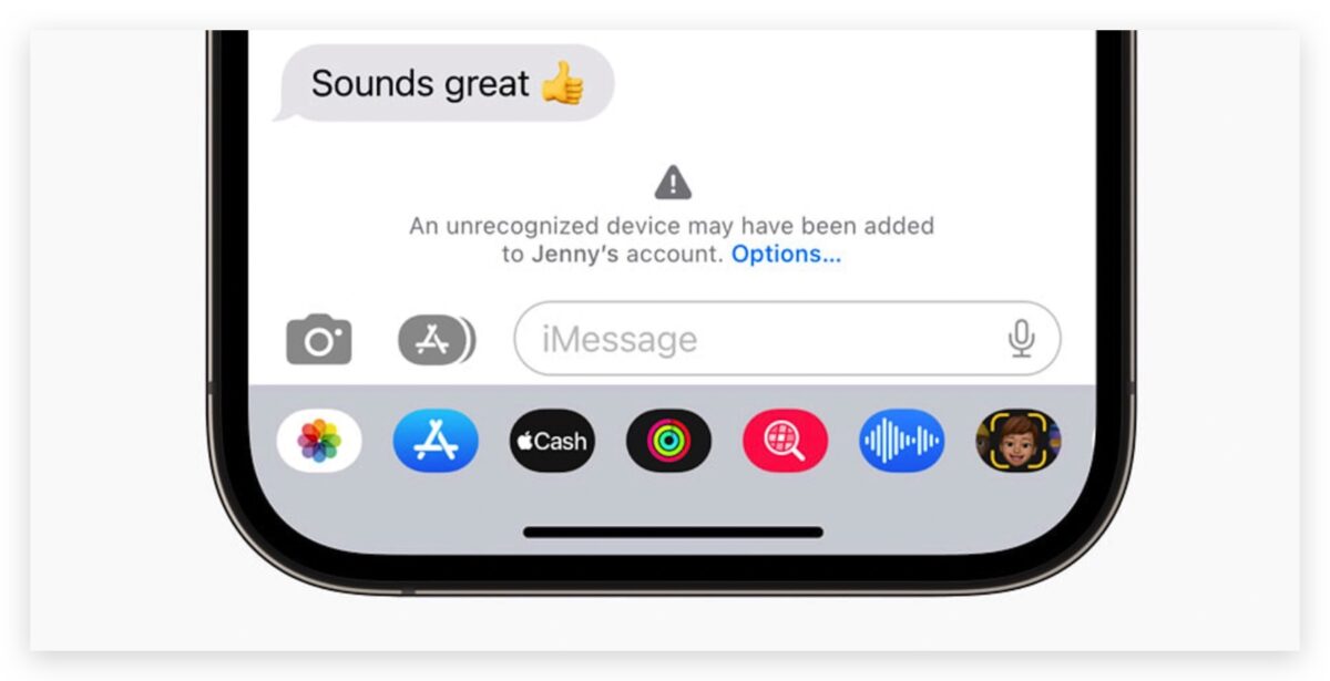 iOS 16 iMessage 聯絡人驗證