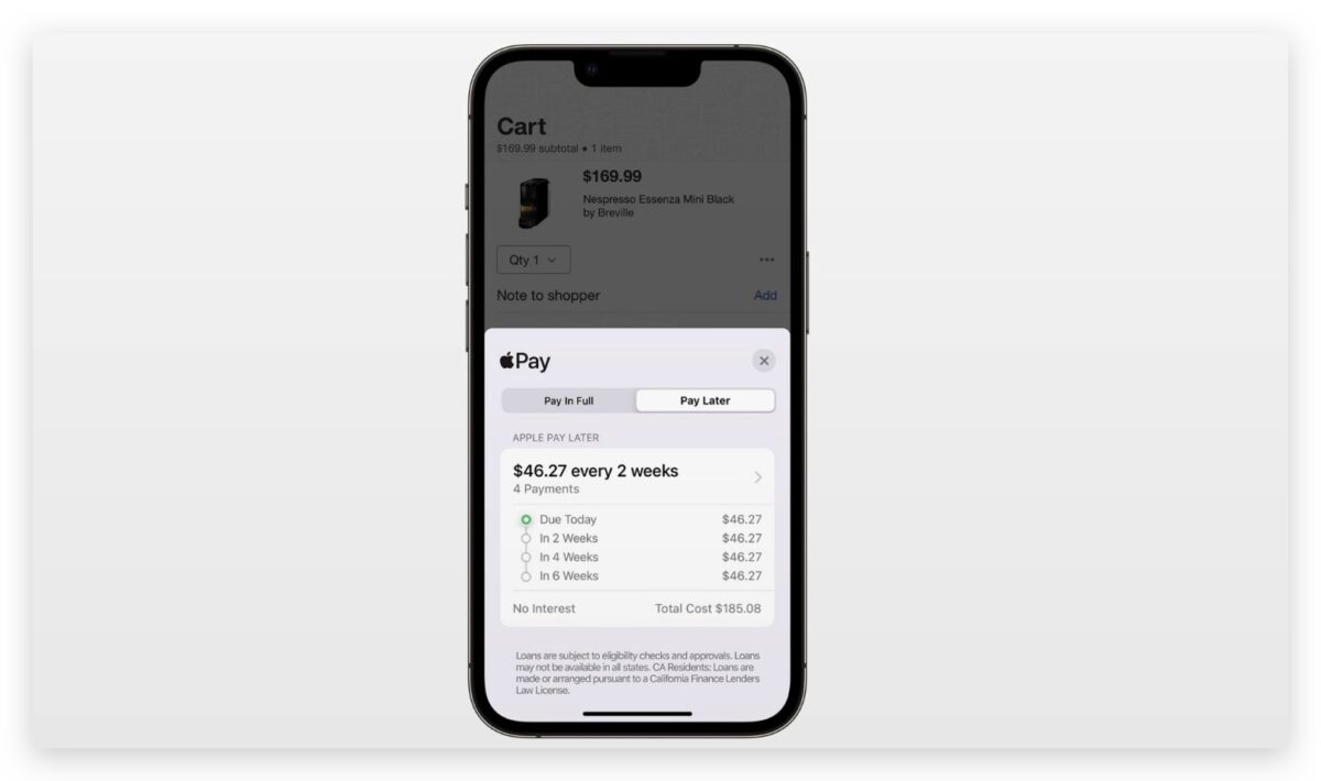 iOS 16 Apple Pay Later 先買後付