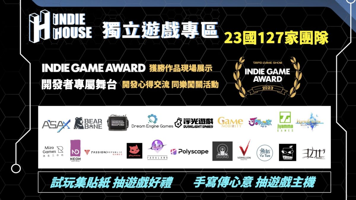 台北國際電玩展 Indie House 獨立遊戲專區