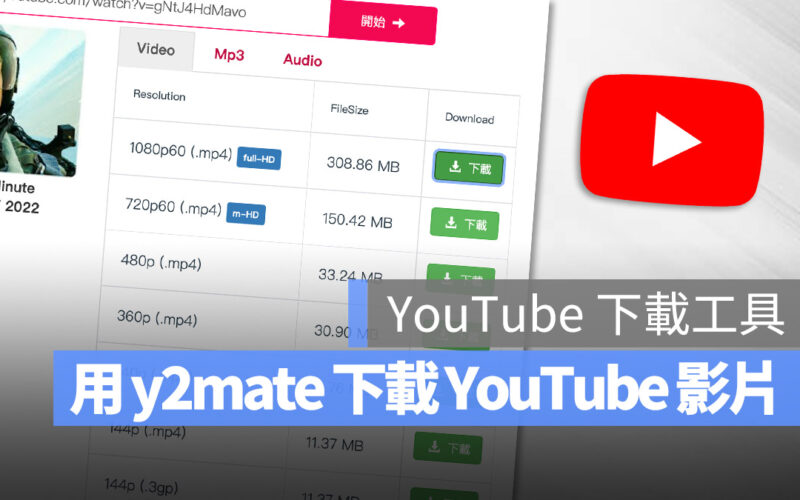 y2mate YouTube 影片下載